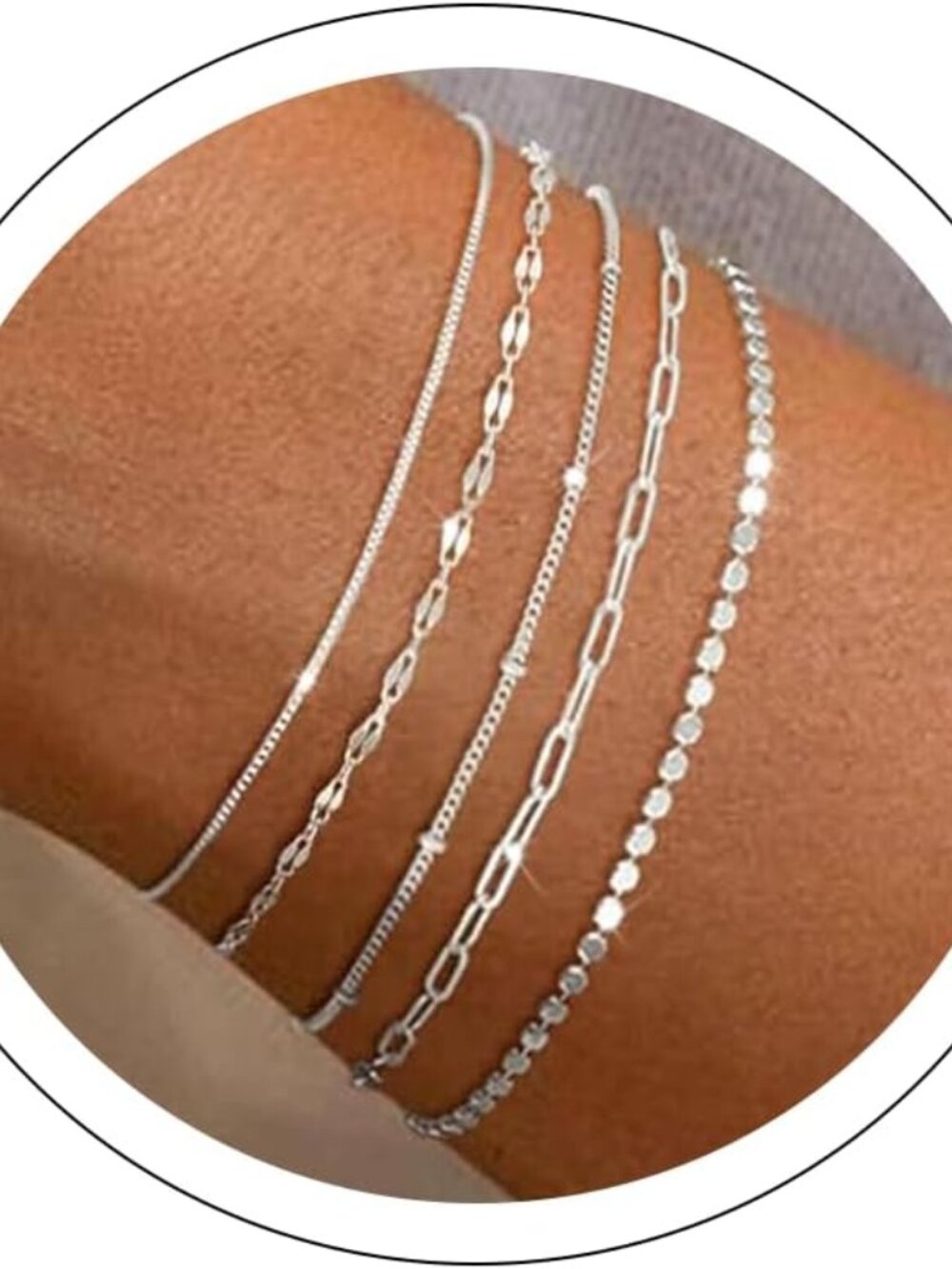 Sterling Silver Bracelets for Women Trendy, Minimalist Simple Dainty S925 Silver